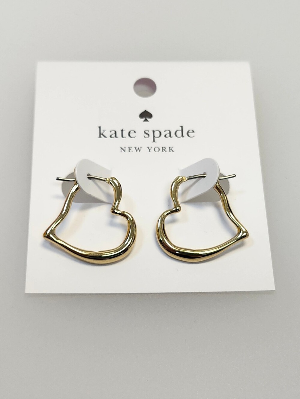 NWT Kate Spade Amour Gold-Tone Heart Earrings
